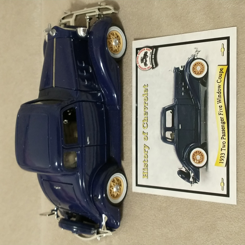 1933 Two Passenger Five Window Coupe Die Cast Car